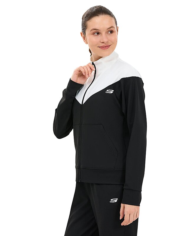 Skechers Performance Coll. Track Suit Siyah Kadın Eşofman Takımı - 5