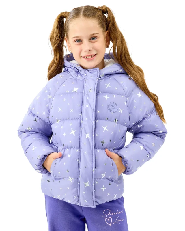 Skechers Puffer Mor Çocuk Mont 