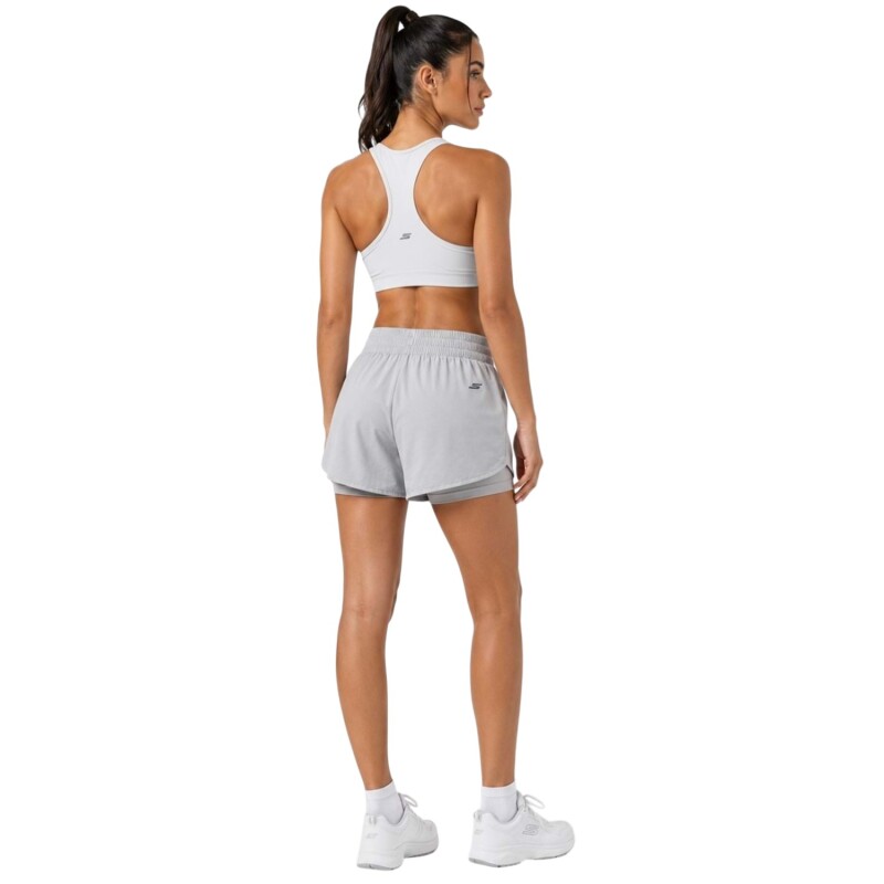 Skechers W Performance Coll. 4 Inch 2 In 1 Gri Kadın Şort - 4