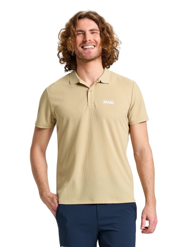 Slam Altura QD Bej Erkek Polo Tshirt - Slam