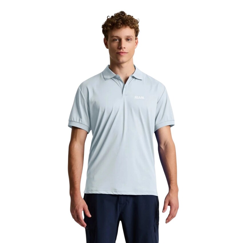 Slam Tech Pique Polo Evo SS Gri Erkek Polo Tshirt - 1