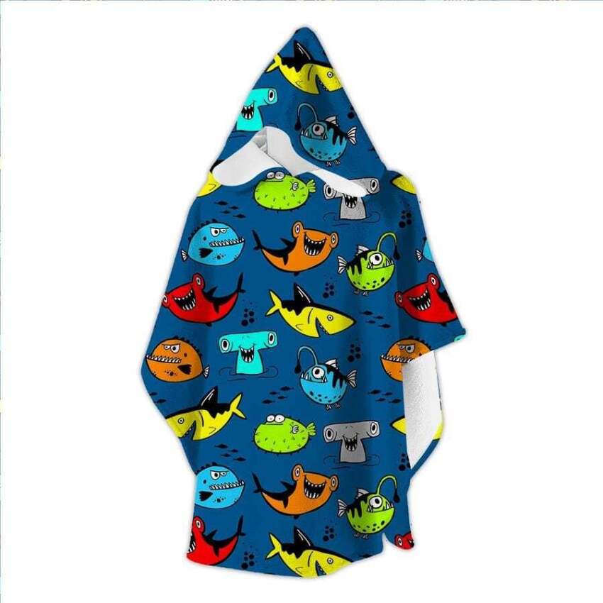 SlipStop Aquatic Poncho Mavi Çocuk Panço - 1