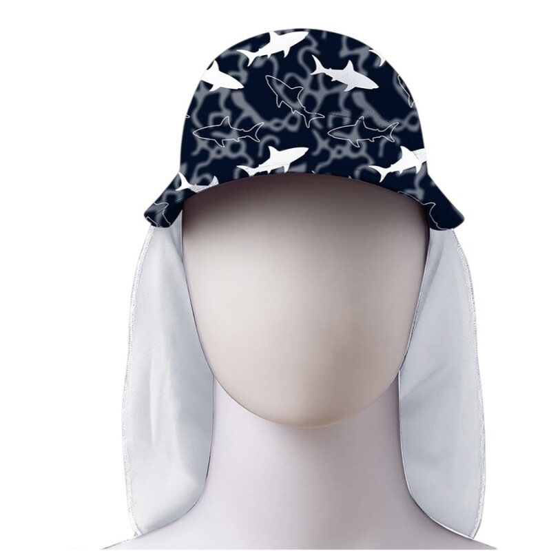 SlipStop Big White Junior Sun Hat Siyah Çocuk Şapka - SlipStop