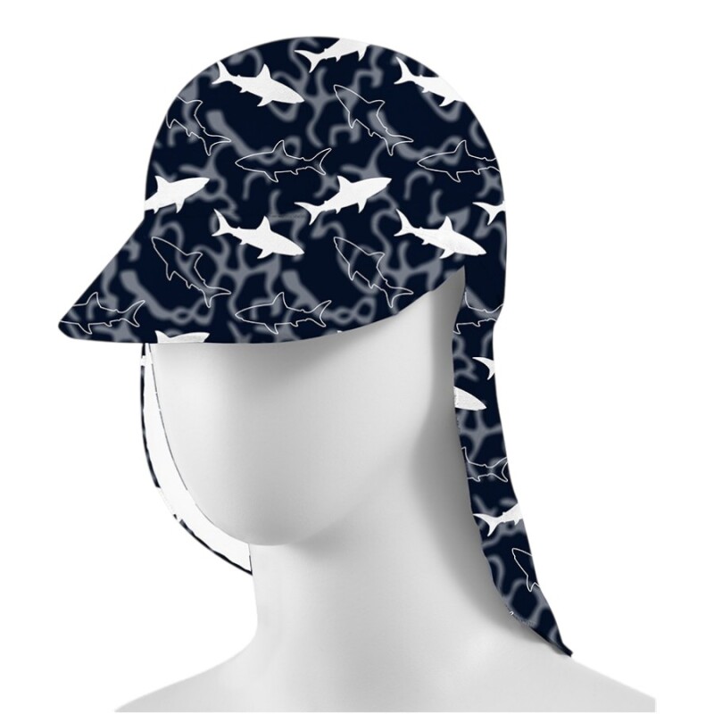 SlipStop Big White Junior Sun Hat Siyah Çocuk Şapka - SlipStop (1)