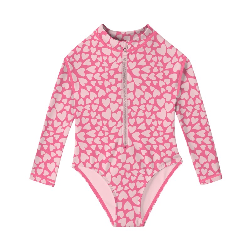 SlipStop Cherish Long Sleeve Kırmızı Çocuk Mayo - SlipStop