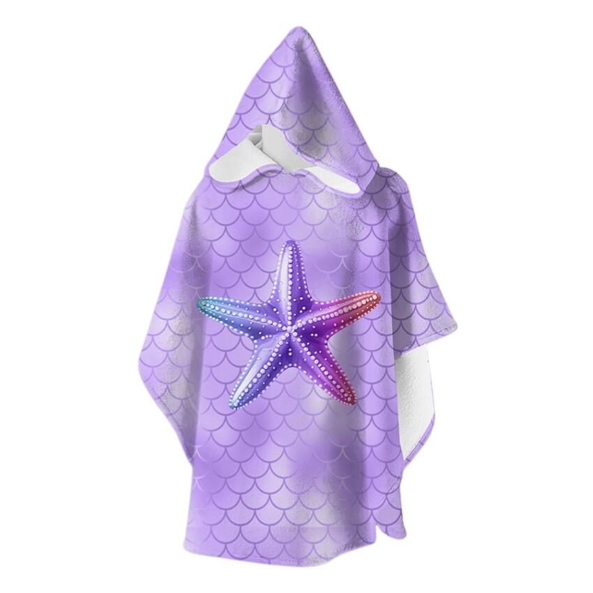 SlipStop Delicate Poncho Mor Çocuk Panço - 1