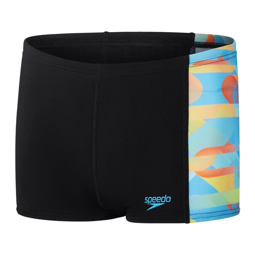 Speedo Digi Allover Panel Aquashort Siyah Çocuk Mayo - 1