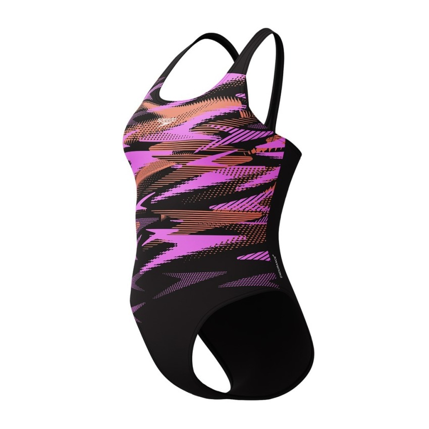 Speedo Hyperboom Placement Muscleback Turuncu Kadın Mayo - 1