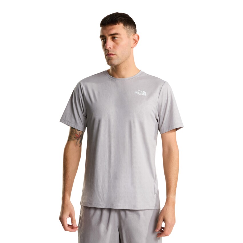 The North Face M 24/7 Pentadome Embossed Reg SS Tee Gri Erkek Tshirt - 1