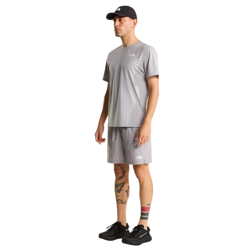 The North Face M 24/7 Pentadome Embossed Reg SS Tee Gri Erkek Tshirt - 4