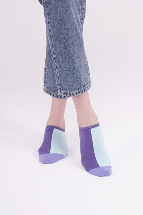 The Socks 3 Çift Desenli Görünmez (161P) Renkli Kadın Çorap - 4