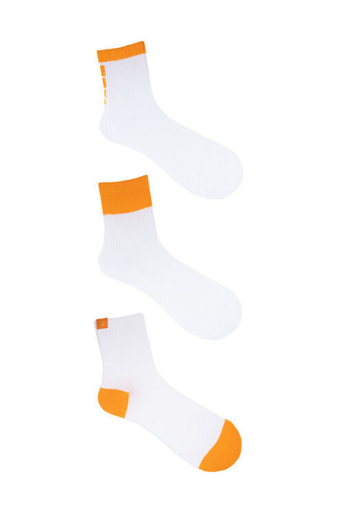 The Socks 3 Çift Pamuk Tenis (976P) Beyaz Erkek Çorap - The Socks