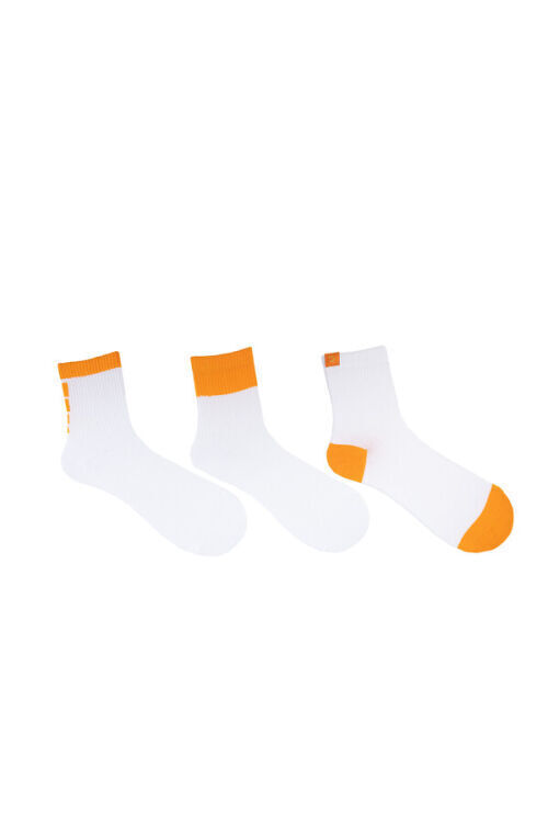 The Socks 3 Çift Pamuk Tenis (976P) Beyaz Erkek Çorap - 5