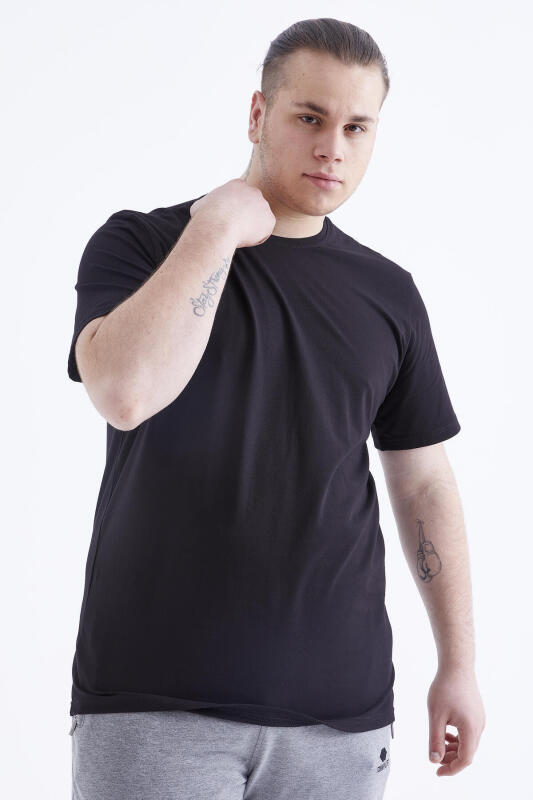 Tommy Life Battal O Yaka Siyah Erkek Tshirt - 3