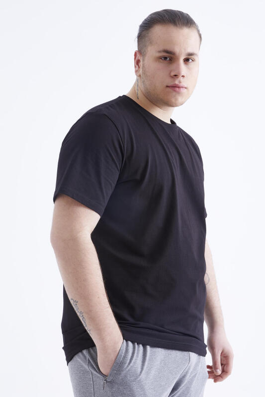 Tommy Life Battal O Yaka Siyah Erkek Tshirt - 4