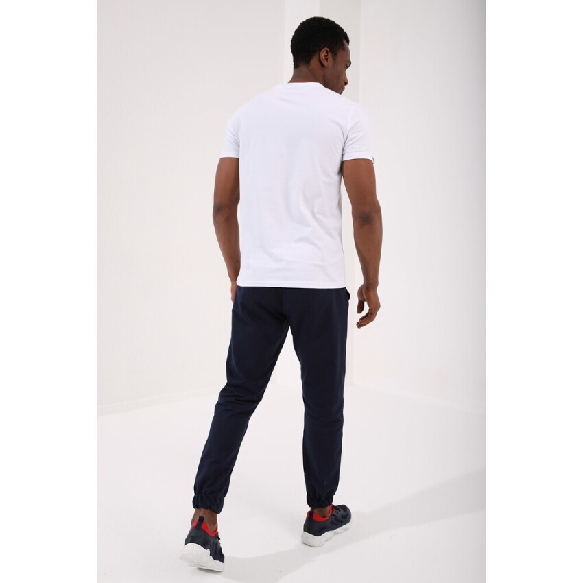 Tommy Life V Yaka Beyaz Erkek Tshirt - 2