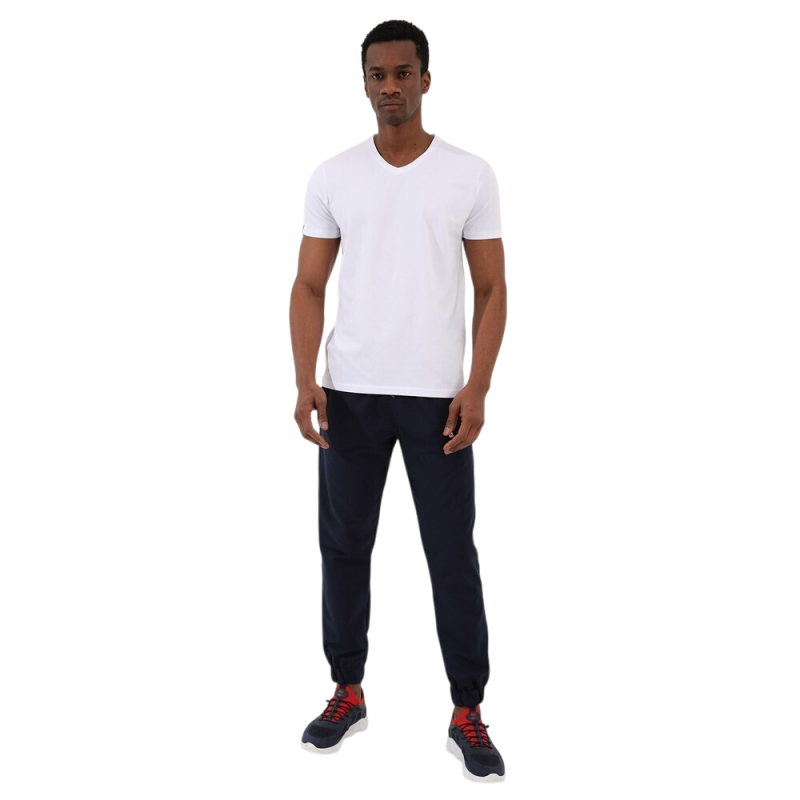 Tommy Life V Yaka Beyaz Erkek Tshirt - Tommy Life