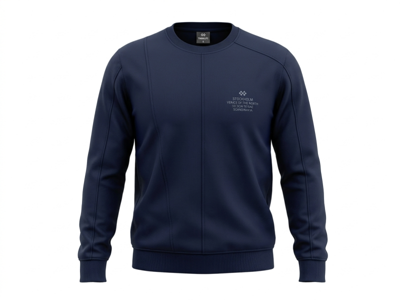 Tommy Life O Yaka Lacivert Erkek Sweatshirt - Tommy Life