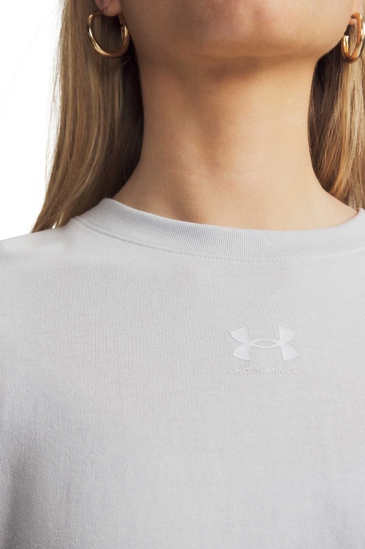Under Armour UA Rival Boxy Tee Solid Gri Kadın Tshirt - 3