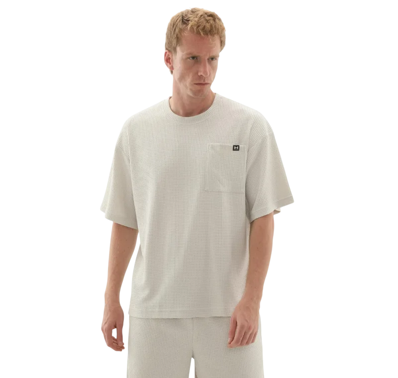 Under Armour Rival Waffle Crew BEYAZ Erkek Tshirt 