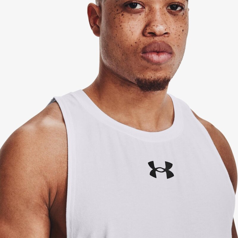 Under Armour UA BASELINE COTTON TANK BEYAZ Erkek Atlet - 4