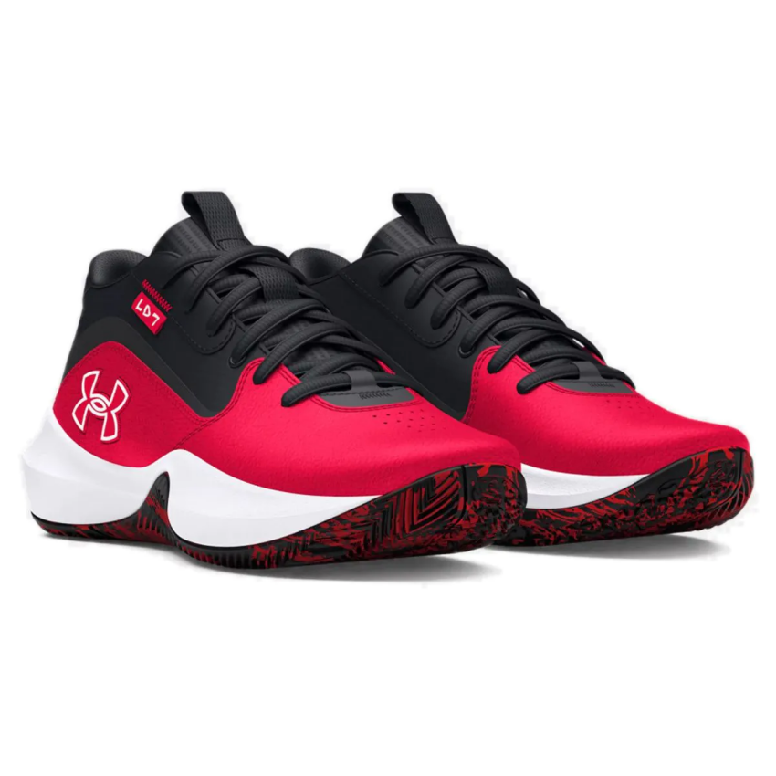 Under Armour UA GS Lockdown 7 Kırmızı Çocuk Basketbol Ayakkabısı - 3