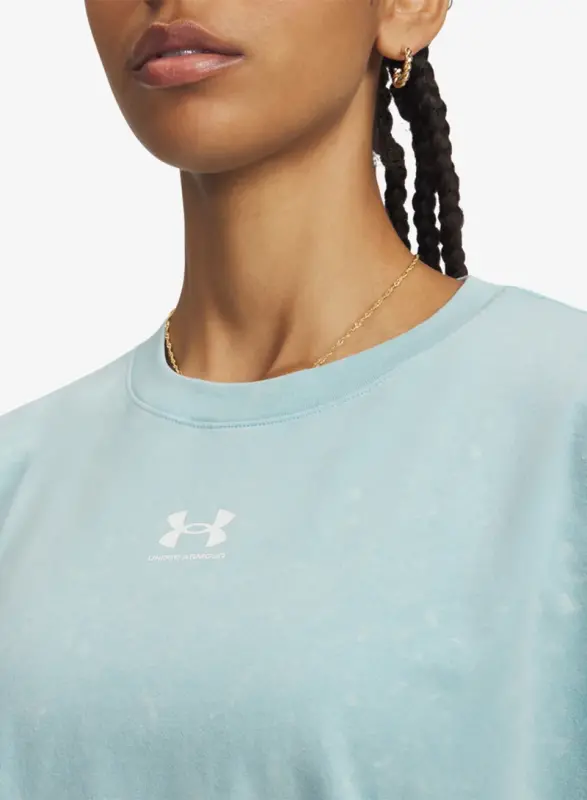Under Armour UA Rival Boxy Tee Wash Mavi Kadın Tshirt - 3