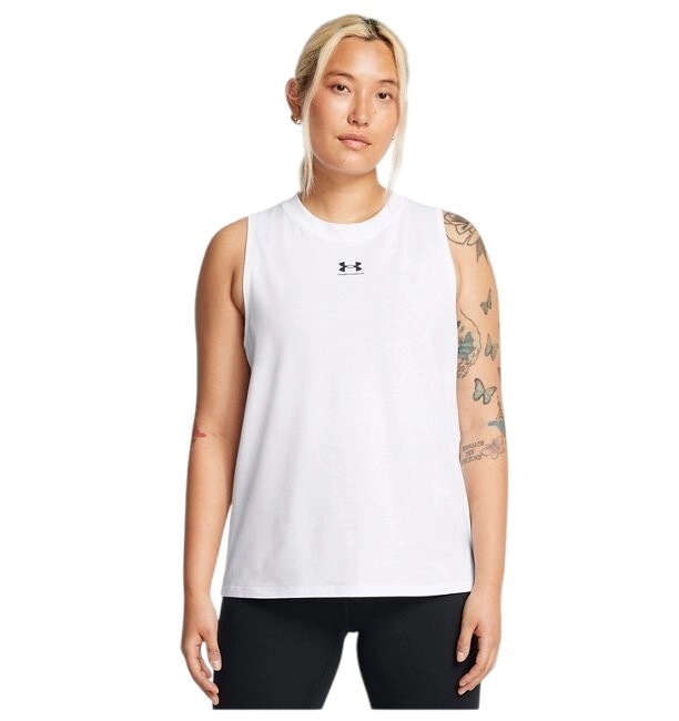 Under Armour UA Rival Muscle Tank Beyaz Kadın Atlet - 1