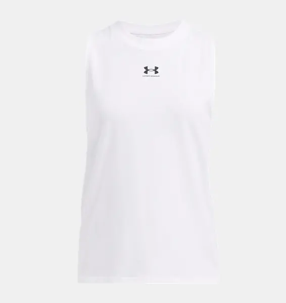 Under Armour UA Rival Muscle Tank Beyaz Kadın Atlet - 3