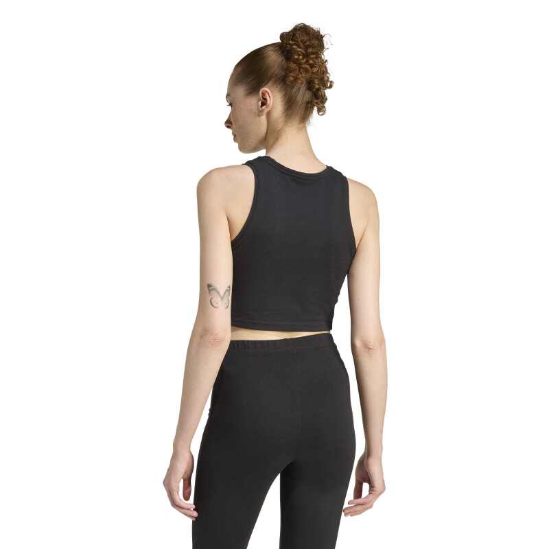 Adidas Essentials 3-Stripes Dolgulu Siyah Kadın Atlet - Adidas (1)