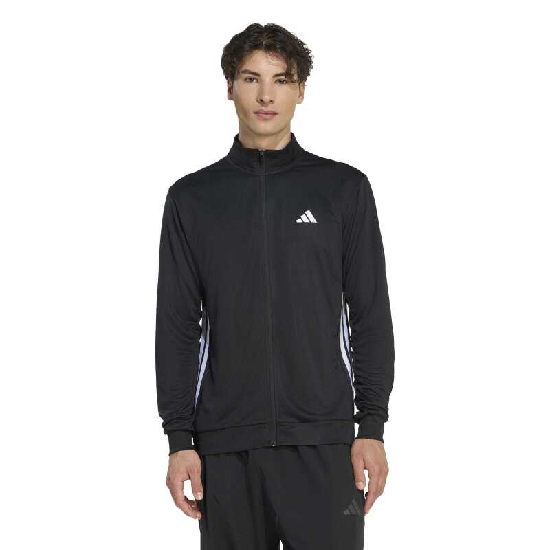 Adidas Workout Essentials All-Set 3-Stripes Örgü Siyah Erkek Eşofman Takımı - Adidas