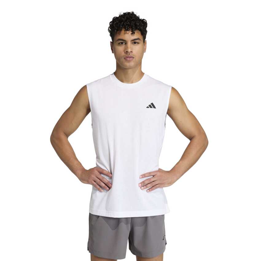Adidas Workout Essentials Feelready Kolsuz Beyaz Erkek Atlet - 1