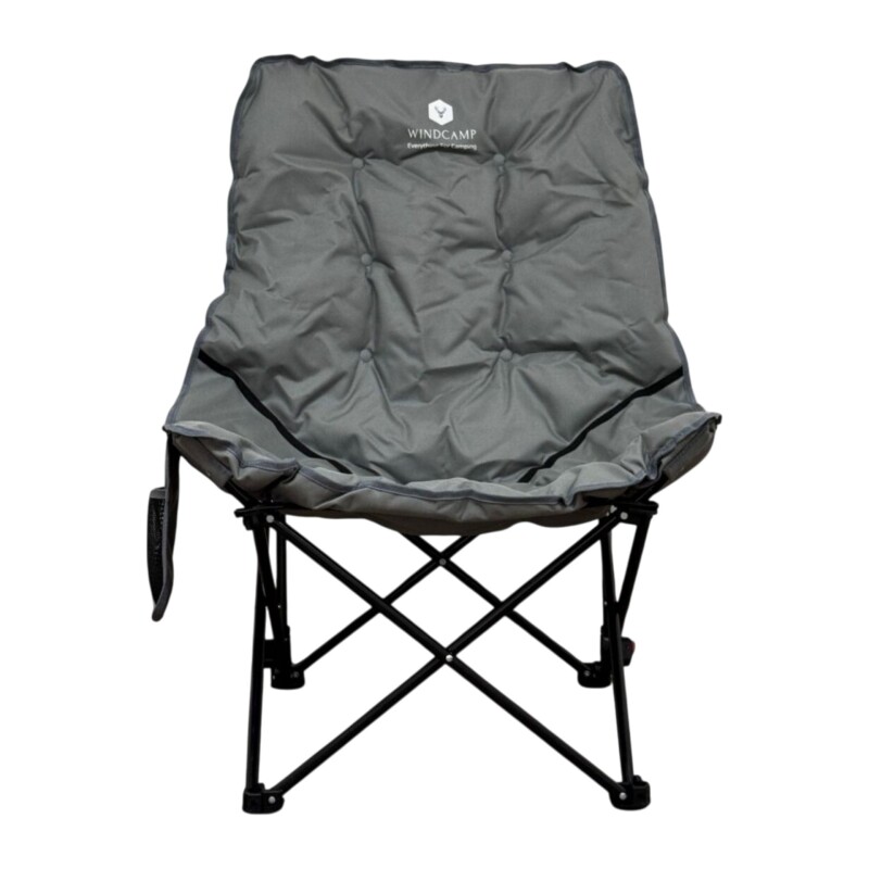Windcamp Katlanır (Bel Korunaklı) Gri Unisex Kamp Sandalyesi - Windcamp