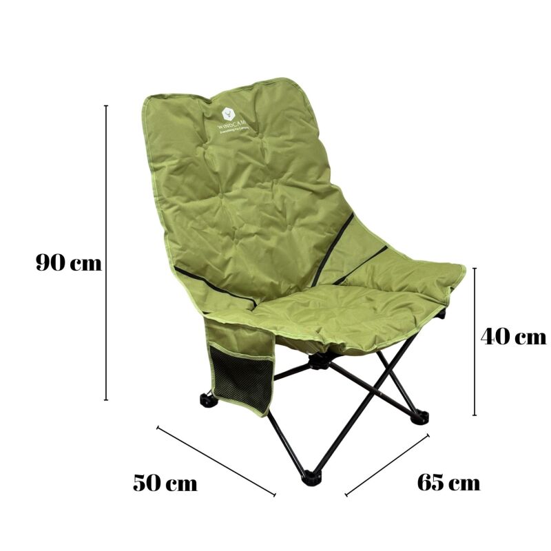 Windcamp Katlanır (Bel Korunaklı) Yeşil Unisex Kamp Sandalyesi - 4
