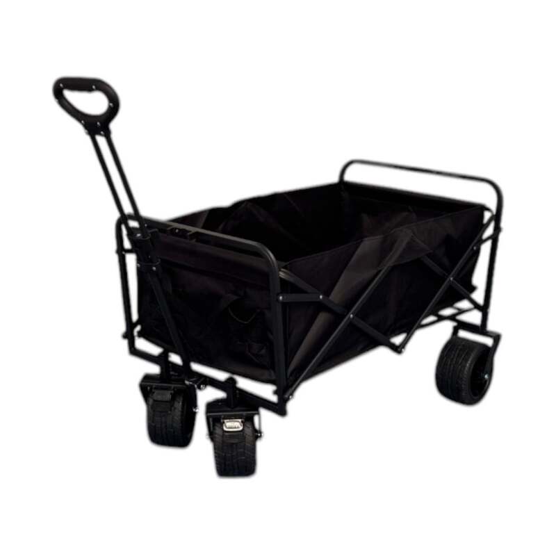 Windcamp Katlanır Kamp Arabası Frenli - XXL Siyah Unisex Kamp Arabası - Windcamp