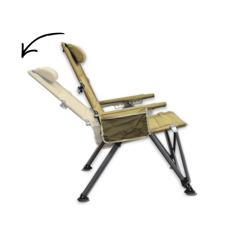 Windcamp Katlanır Premium Sırt Ayarlanabilir Bej Unisex Kamp Sandalyesi - 3