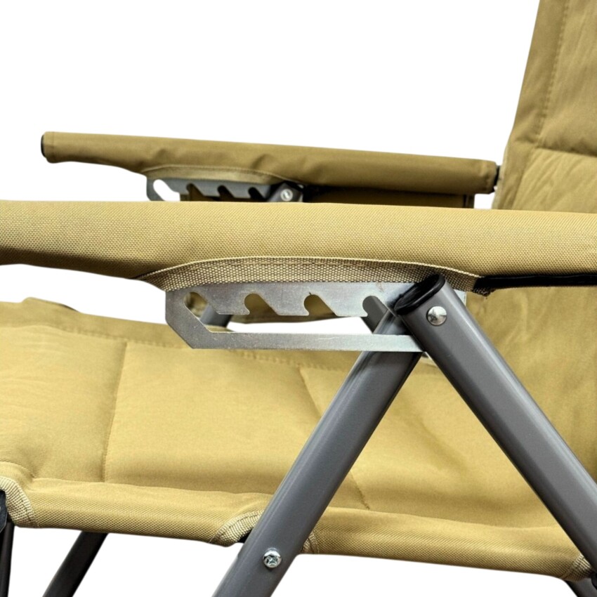 Windcamp Katlanır Premium Sırt Ayarlanabilir Bej Unisex Kamp Sandalyesi - 7