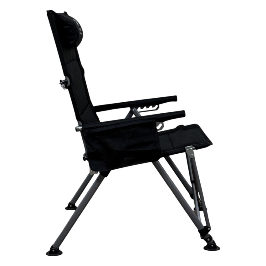Windcamp Katlanır Premium Sırt Ayarlanabilir Siyah Unisex Kamp Sandalyesi - 2