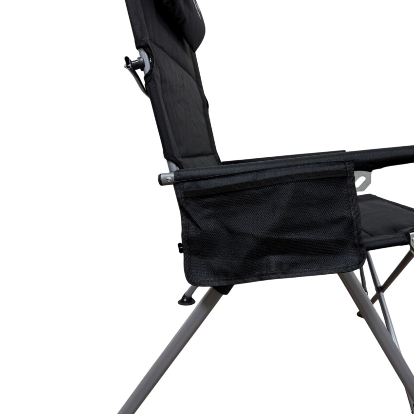 Windcamp Katlanır Premium Sırt Ayarlanabilir Siyah Unisex Kamp Sandalyesi - 7