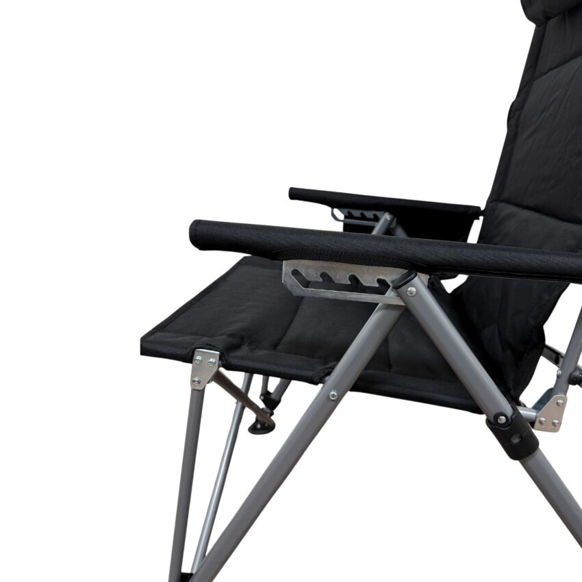 Windcamp Katlanır Premium Sırt Ayarlanabilir Siyah Unisex Kamp Sandalyesi - 8