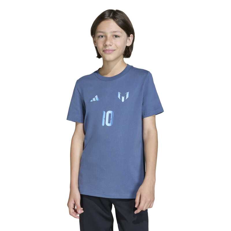 Adidas Messi Name&Number Graphic Mavi Çocuk Tshirt - Adidas
